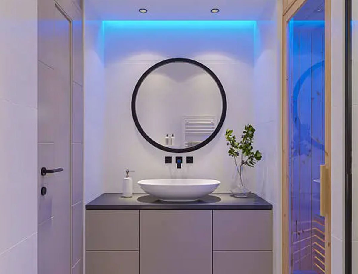 Modern Vanity with LED Mirror